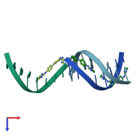 PDB entry 4ocd coloured by chain, top view.