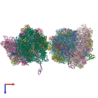 PDB entry 4z8c coloured by chain, top view.