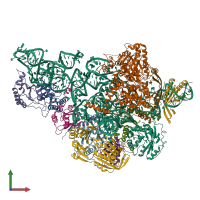 PDB entry 6ahr coloured by chain, front view.