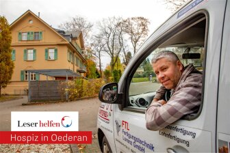 Zu jeder Jahreszeit ist Hausmeister Ronny Estel unterwegs, um Besorgungen für die Bewohnerinnen und Bewohner des Hospizes in Oederan zu machen.