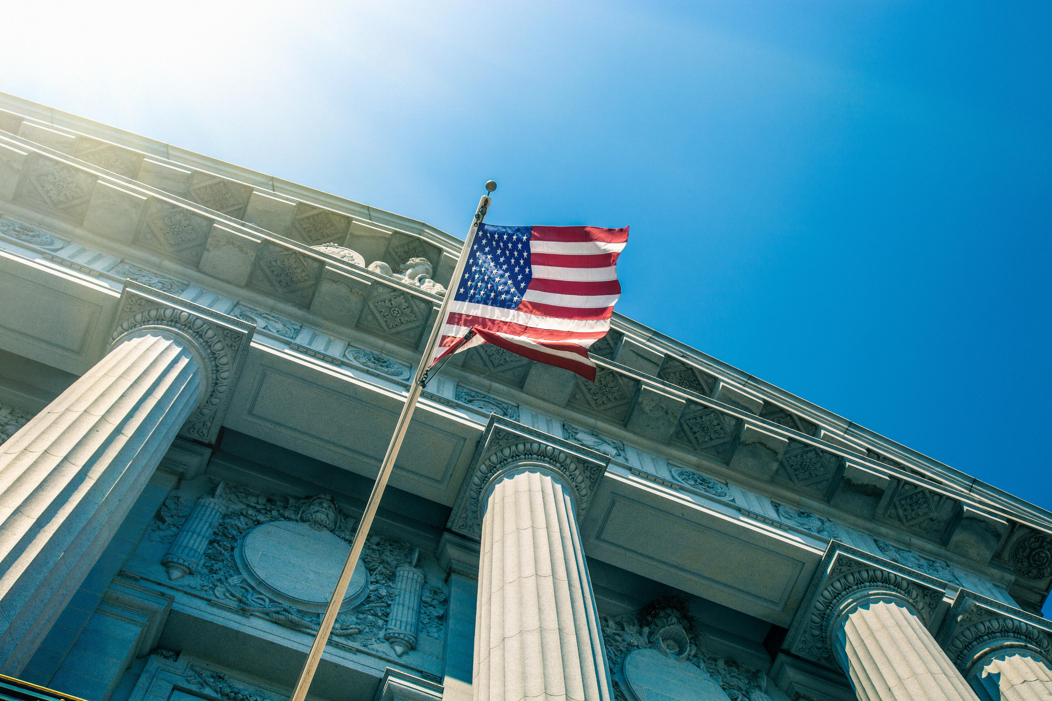 capitol building with American flag