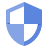 Icono de seguridad azul y blanco