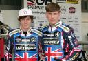 Dan Bewley and Kyle Bickley in Great Britain colours at the Speedway Under-21 World Championship Final at the National Speedway Stadium in Manchester. Picture: David Payne