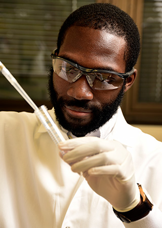 Portrait of Dennis Akrobatu during his fellowship