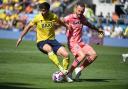 Mark Harris on the ball for Oxford United