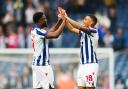 Josh Maja and Karlan Grant celebrate for West Brom