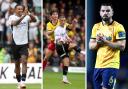 Derby County trio Nathaniel Mendez-Laing, Jerry Yates and Eiran Cashin