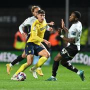 Ben Nelson on the ball against Derby County