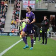 Ciaron Brown prepares to take a throw-in against Sunderland