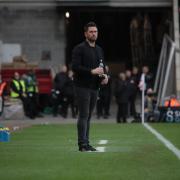 Des Buckingham on the touchline at the Stadium of Light