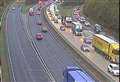 A14 partially blocked with delays after car breaks down